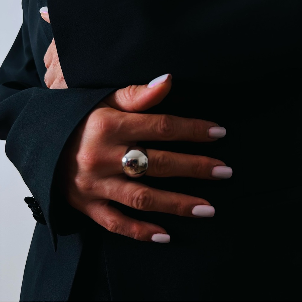 New Silver Chunky Ring Exaggerated Boho